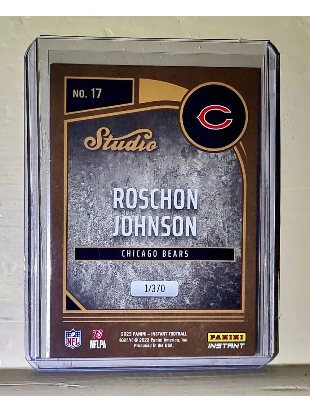 Roschon Johnson 2023 Panini NFL Studio Rookies #17 Rookie Card 1/370